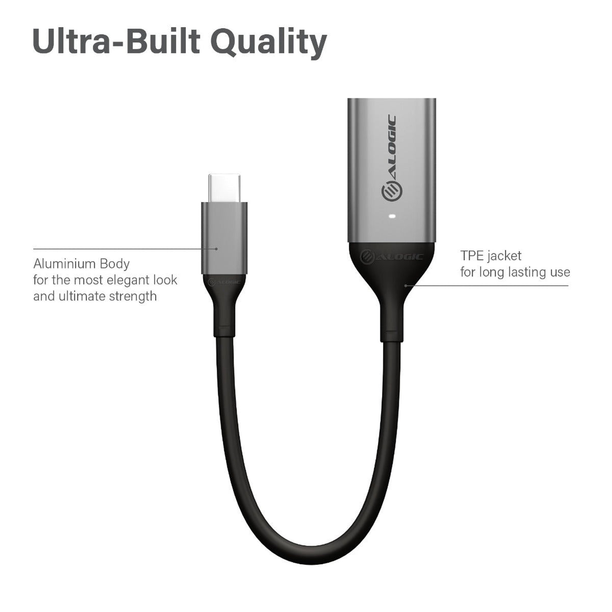 ALOGIC 15CM USB-C to HDMI Adapter 4K 60Hz