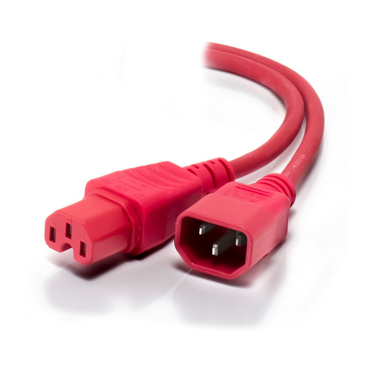 ALOGIC 2M IEC C14 to C15 High Temperature Red Cable Lead