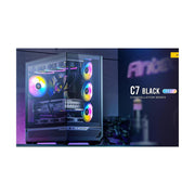 Antec C7-ARGB ATX E-ATX Panoramic View USB-C 4x ARGB PWM Fans Black Case