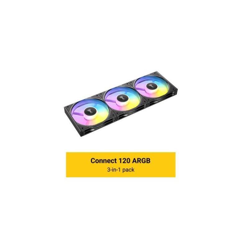 Antec Connect C120 ARGB Black Performance 120mm 4-pin PWM | LED: 3-pin Vibrat...