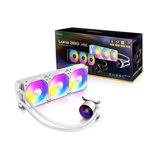 Antec Luna 360 ARGB White 360mm AIO 3x120mm PWM Fans 800-1800RPM Intel