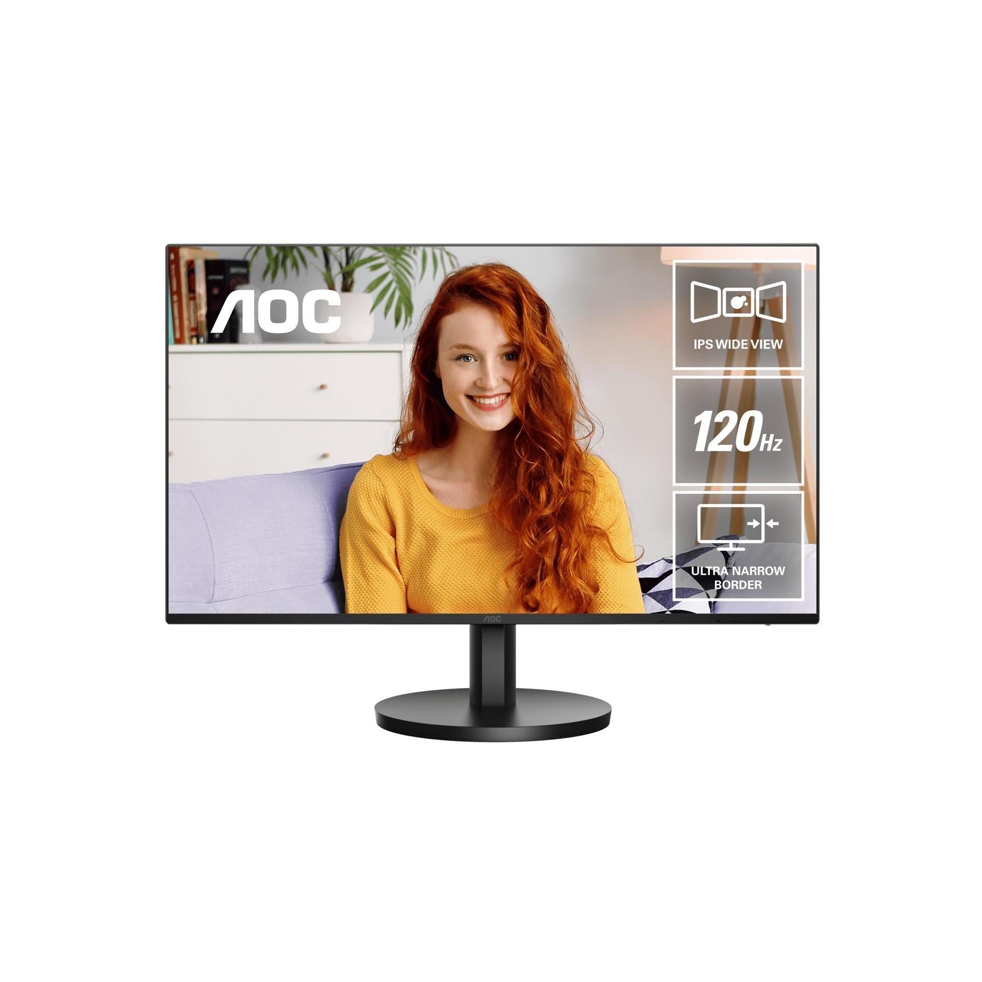 AOC 23.8" IPS FHD 120Hz 1ms HDMI VGA Monitor with Speakers