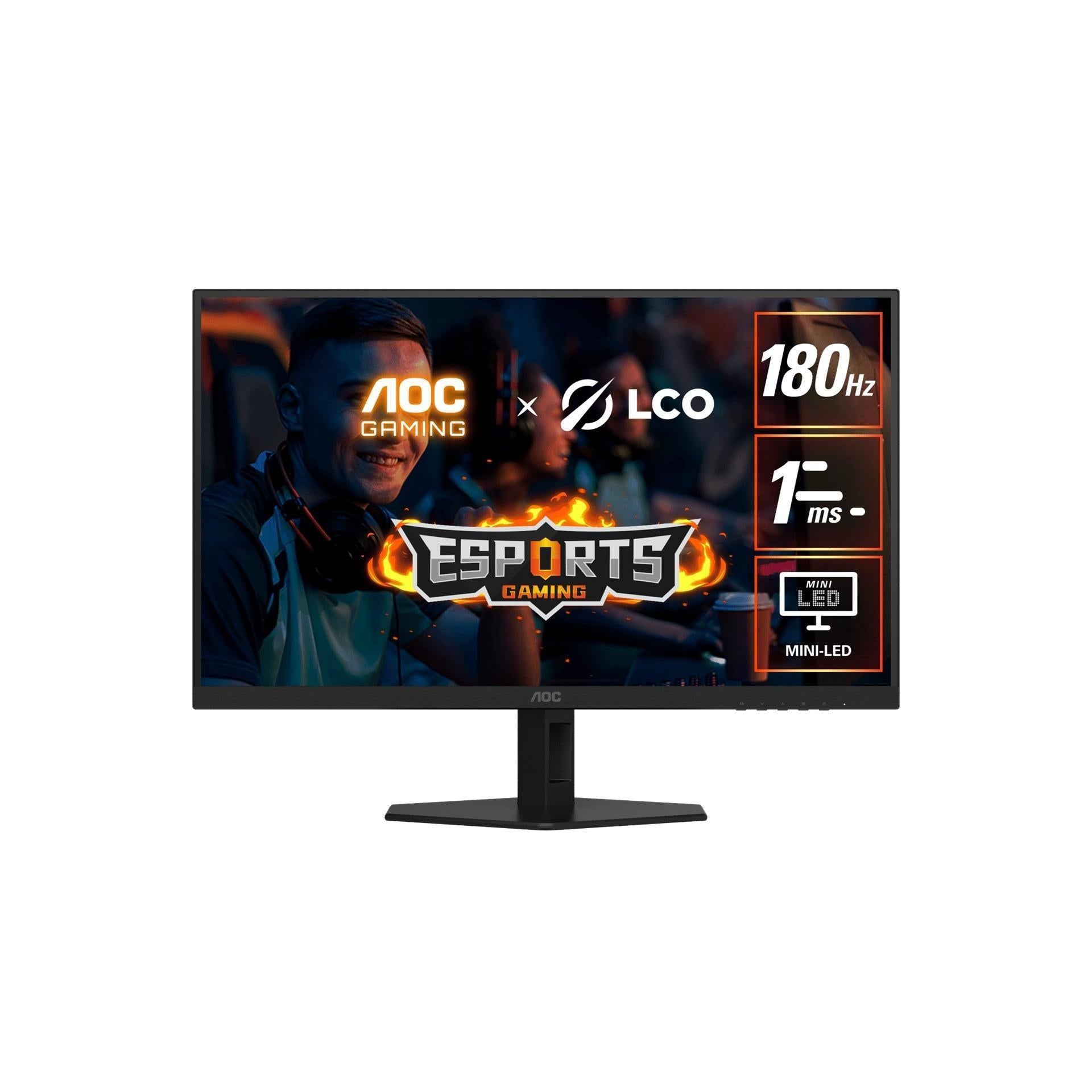 AOC 27" QHD 180Hz 1ms VA 5000:1 HDR Monitor DP 1.4 HDMI Tilt Adjustable