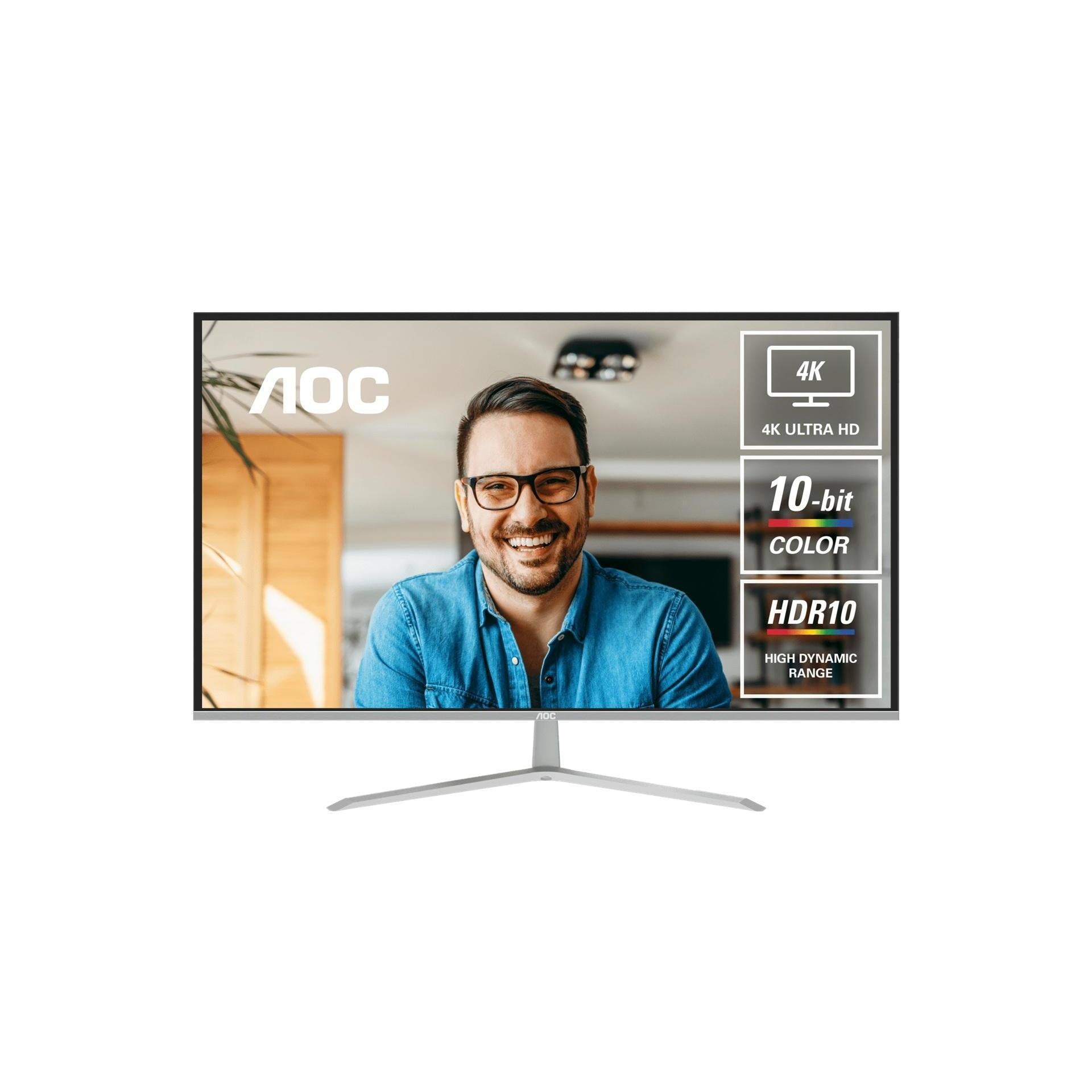 AOC 31.5" 4K VA Monitor 60Hz DP 1.4 HDMI Tilt Adjustable