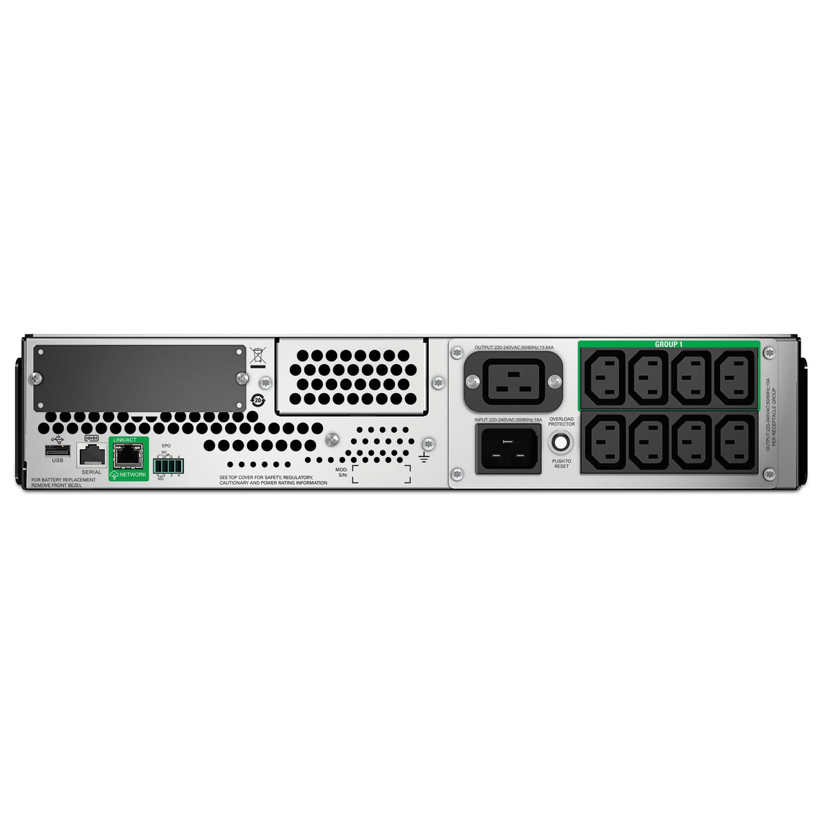 APC Smart-UPS 2200VA Line Interactive 2U Rackmount 8x IEC C13 1x IEC C19 AVR LCD