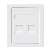 Astrotek CAT6 RJ45 86x86mm 2 Port Network Wall Face Plate Kit