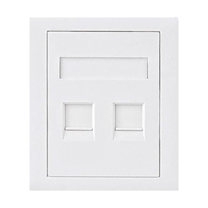 Astrotek CAT6 RJ45 86x86mm 2 Port Network Wall Face Plate Kit