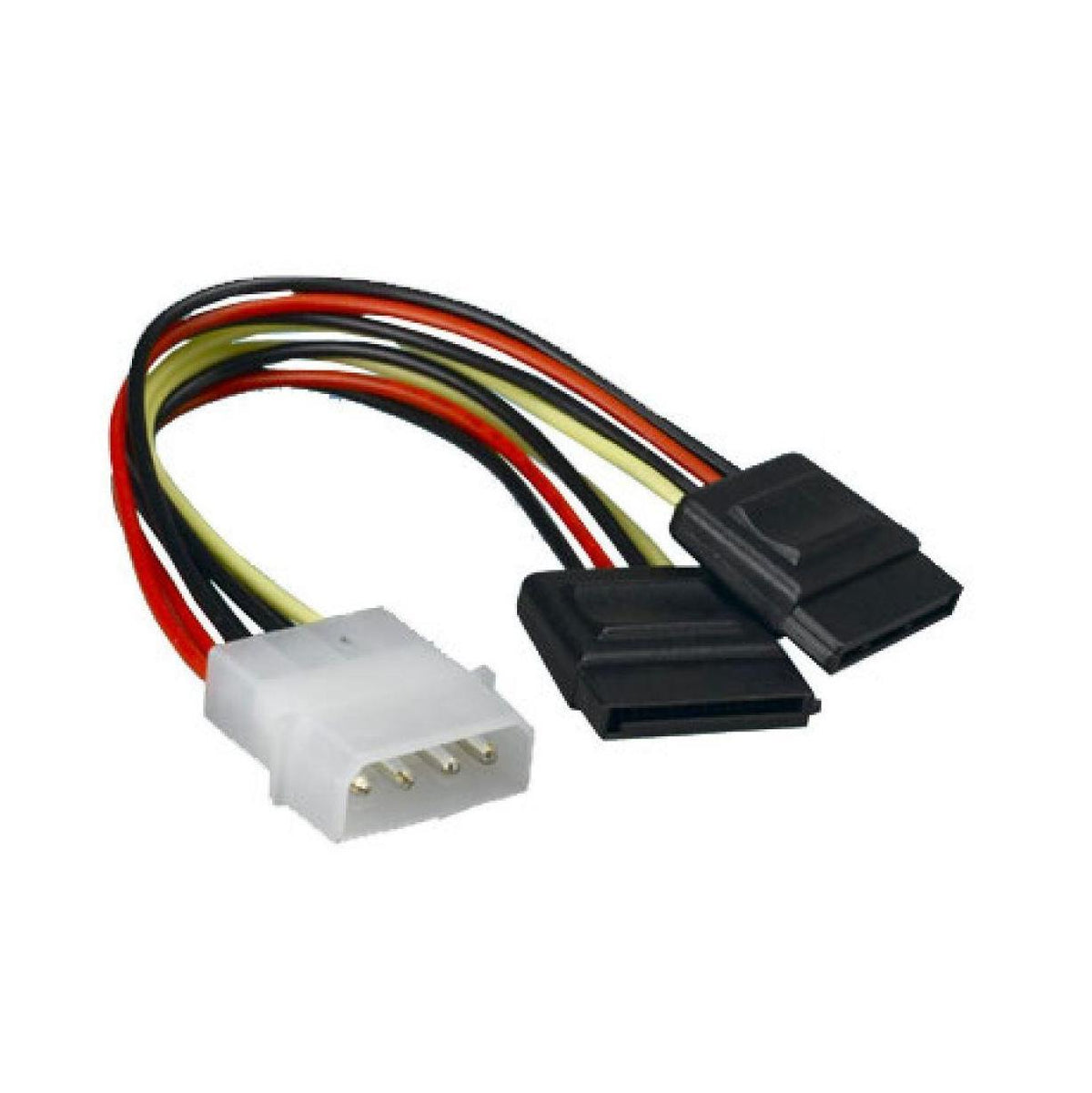 Astrotek Internal Power Molex to SATA Cable 4pin to 2x 15pin 18AWG