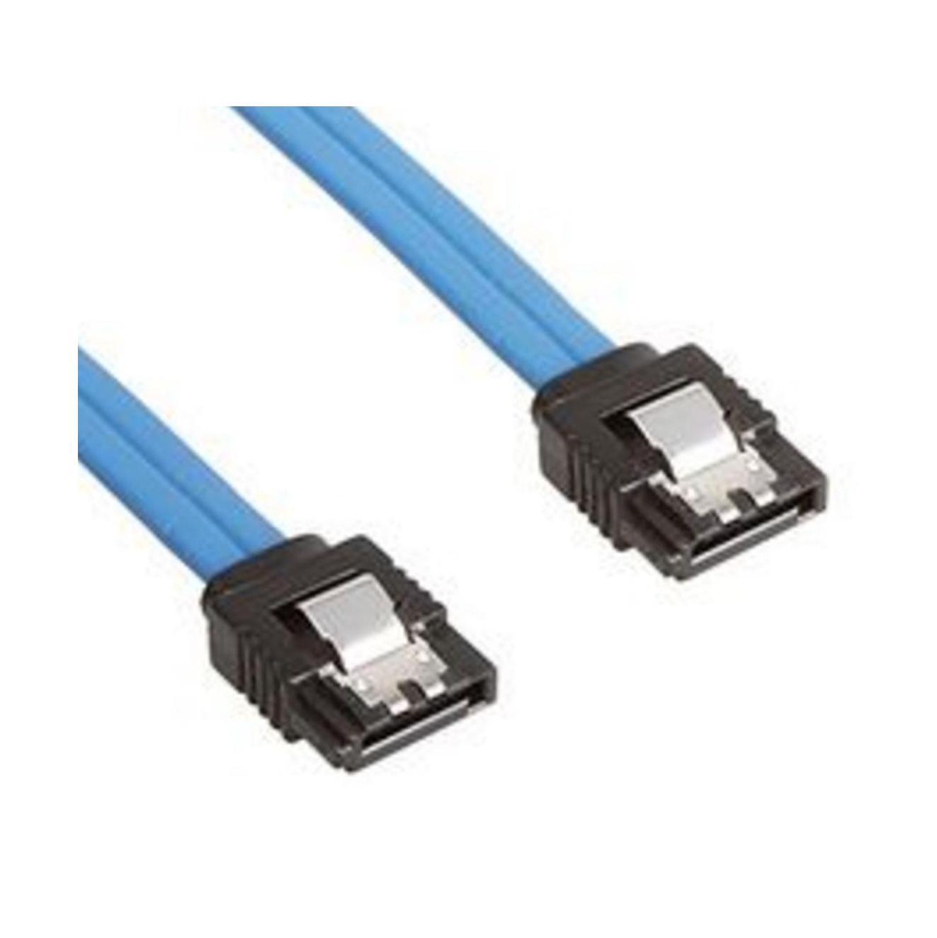 Astrotek SATA 3.0 Data Cable Male to Male Straight 180 Degree with Metal Lock 50cm Blue