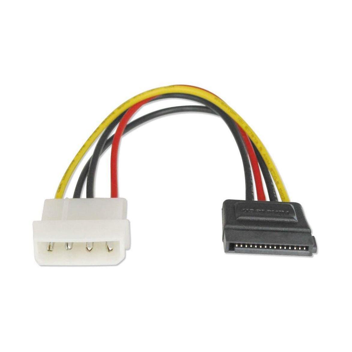 Astrotek SATA Power Cable 15cm 4pin to 15pin 18AWG