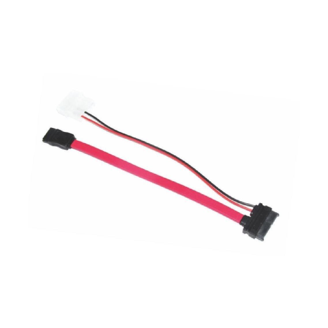 Astrotek Slim SATA Cable 30cm 6pin to 4pin 7pin Red