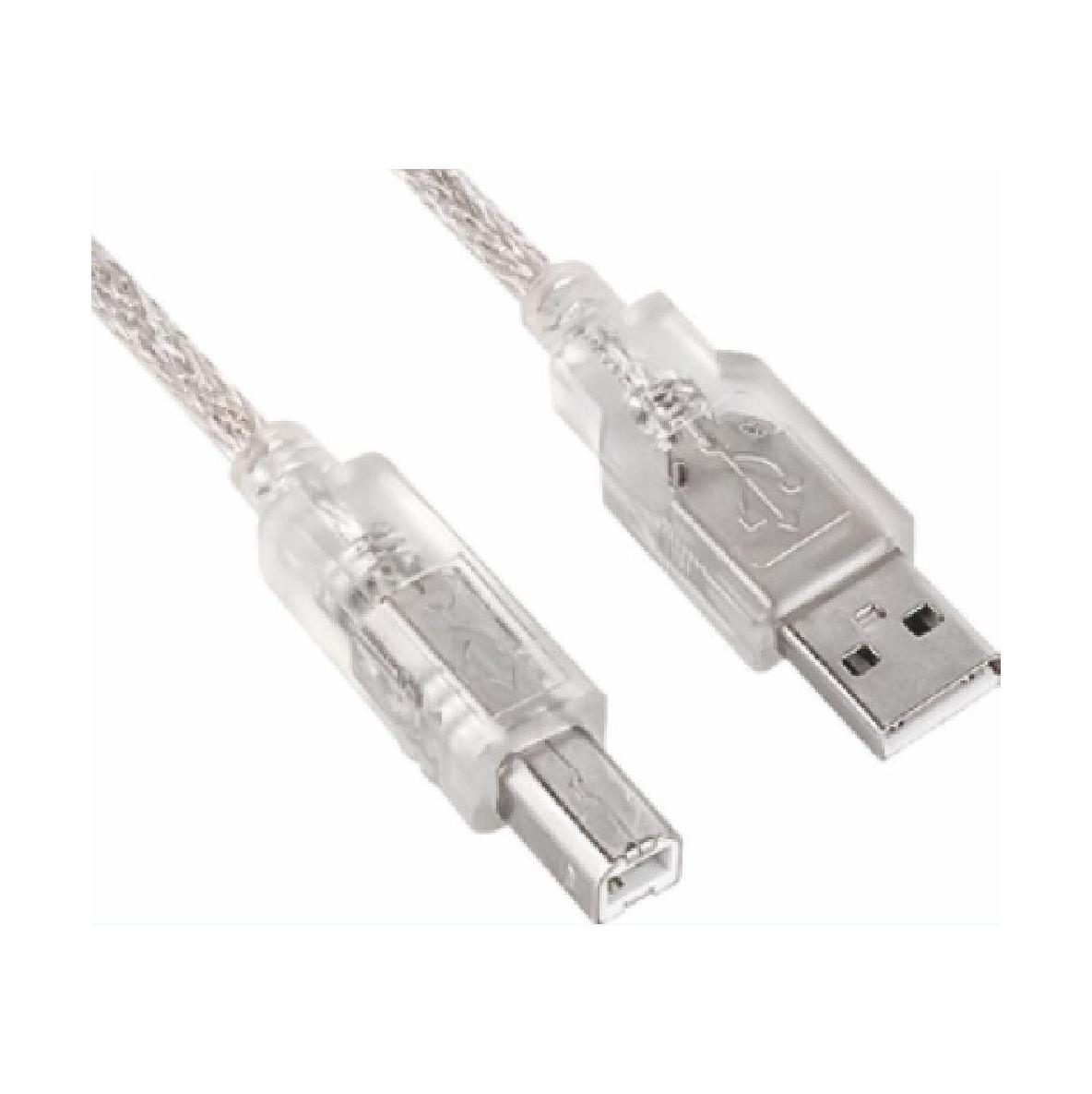 Astrotek USB 2.0 5m Type A to Type B Transparent Printer Cable