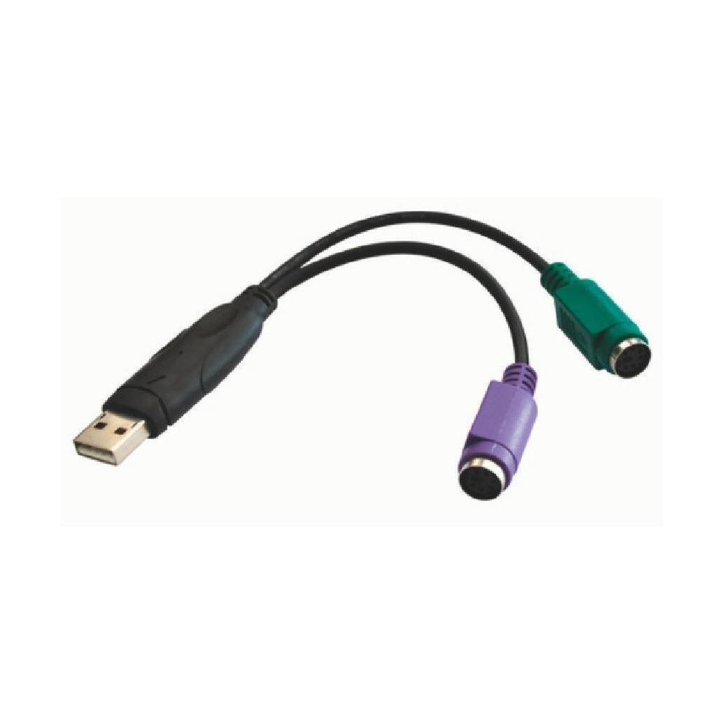 Astrotek USB 2.0 to PS2 Cable 15cm BlackColourRoHS