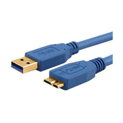 Astrotek USB 3.0 3m Type A to Micro B Blue Cable