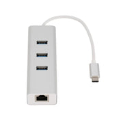 Astrotek USB-C to LAN + 3 Ports USB3.0 Hub Gigabit RJ45 Ethernet Network Adap...