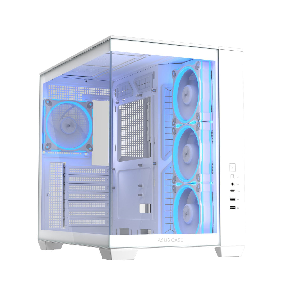 ASUS A32 PLUS White ATX Case 360mm Radiator 420mm GPU Four ARGB Fans