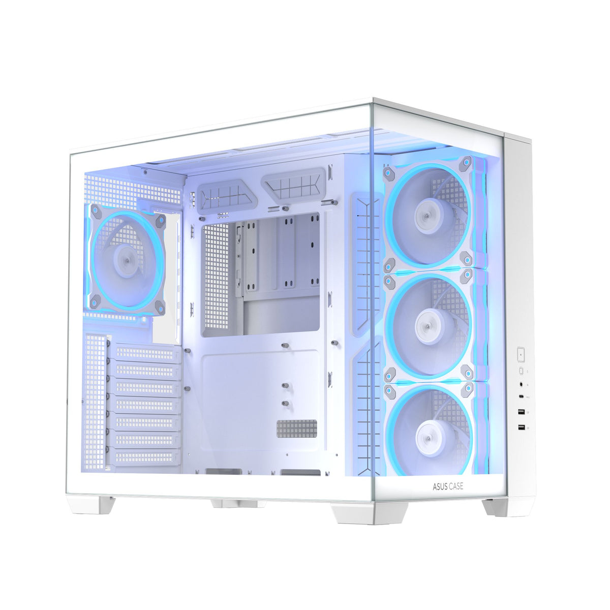 ASUS A32 PLUS White ATX Case 360mm Radiator 420mm GPU Four ARGB Fans