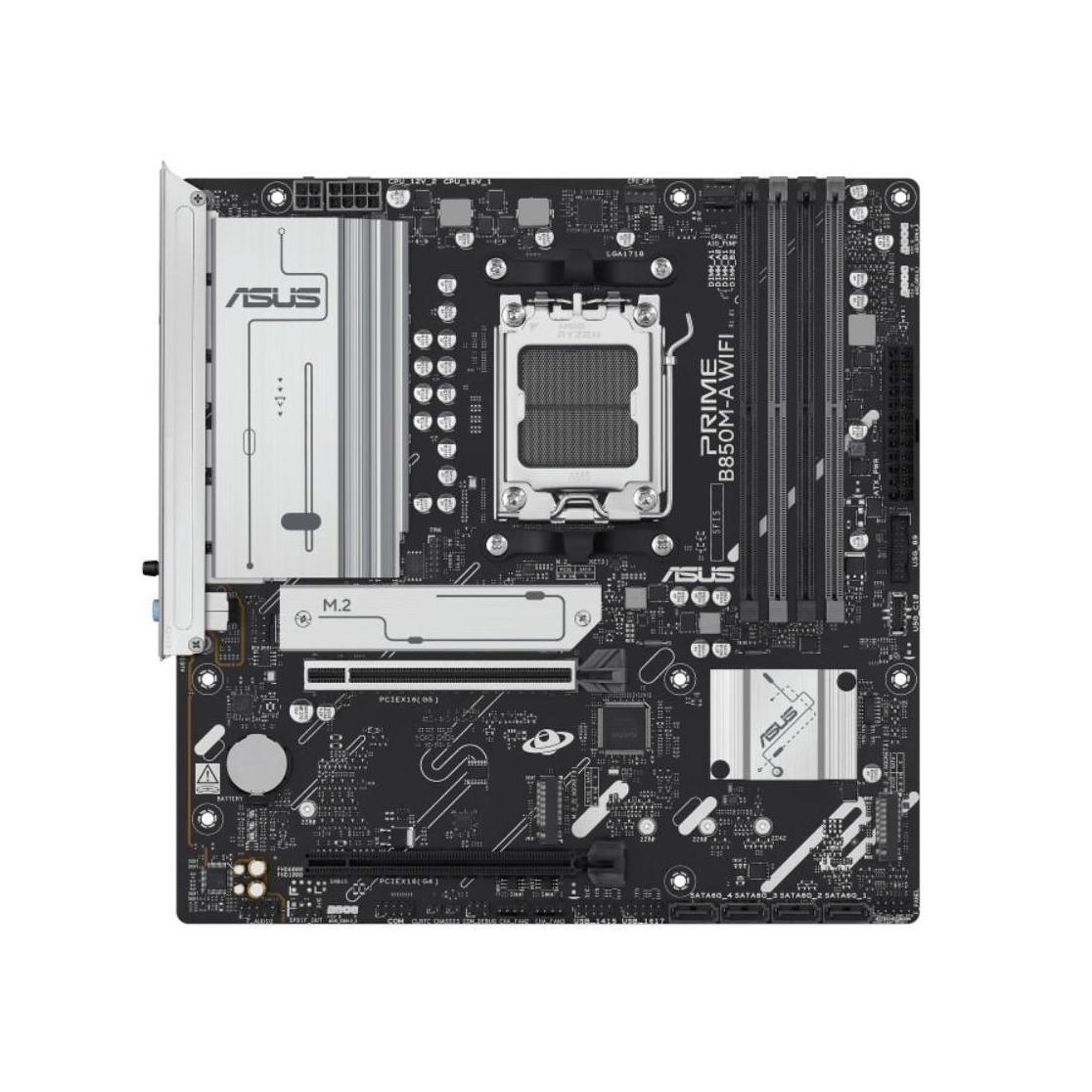 ASUS AMD B850M PRIME B850M-A WIFI-CSM (AM5) mATX Motherboard DDR5 Max 256GB 1...
