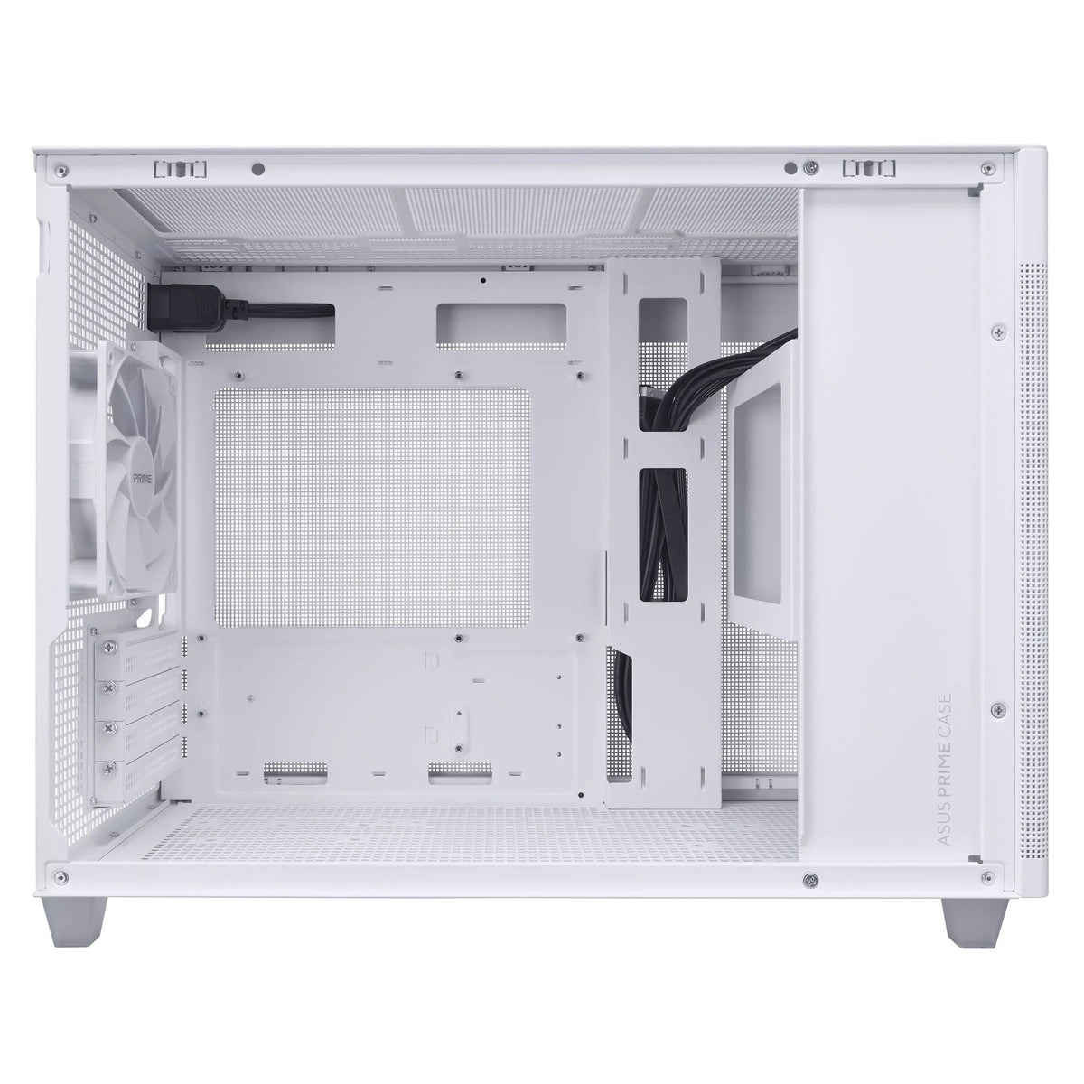 ASUS AP201 Prime Mesh White Edition MicroATX Case 360mm Cooler Support
