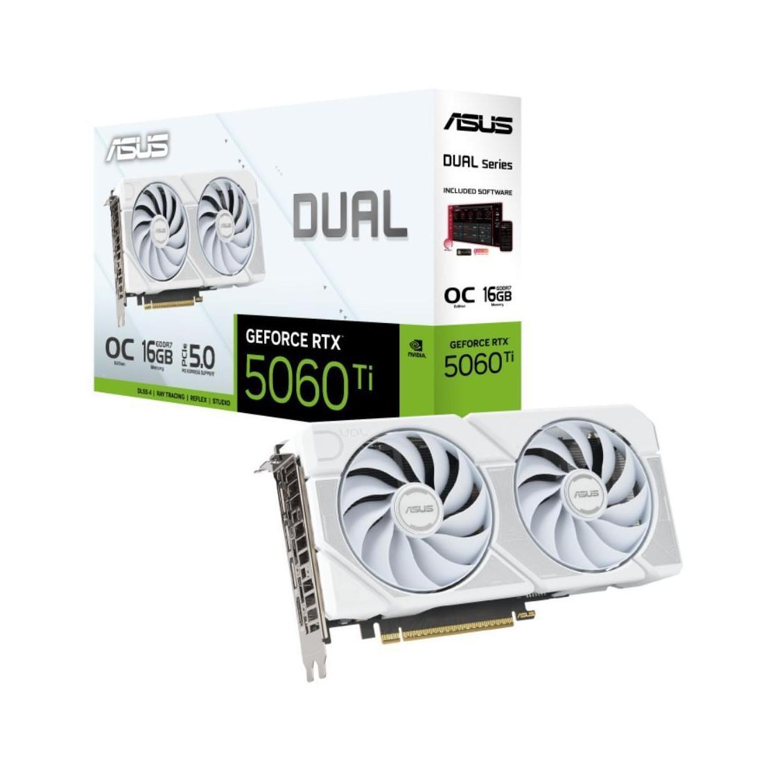 ASUS Dual GeForce RTX 5060 Ti 16GB GDDR7 4608 CUDA Cores PCIe 5.0 Graphics Card