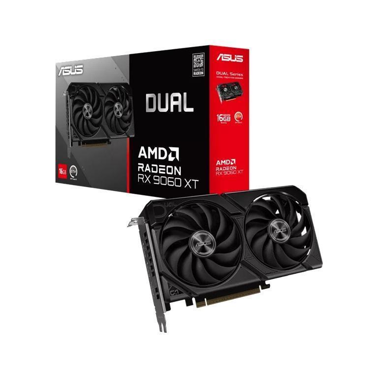 ASUS Dual RTX9060XT 16G GDDR6 PCIe 5.0 20Gbps 128-bit HDMI 2.1b 2x DP 2.1a Du...