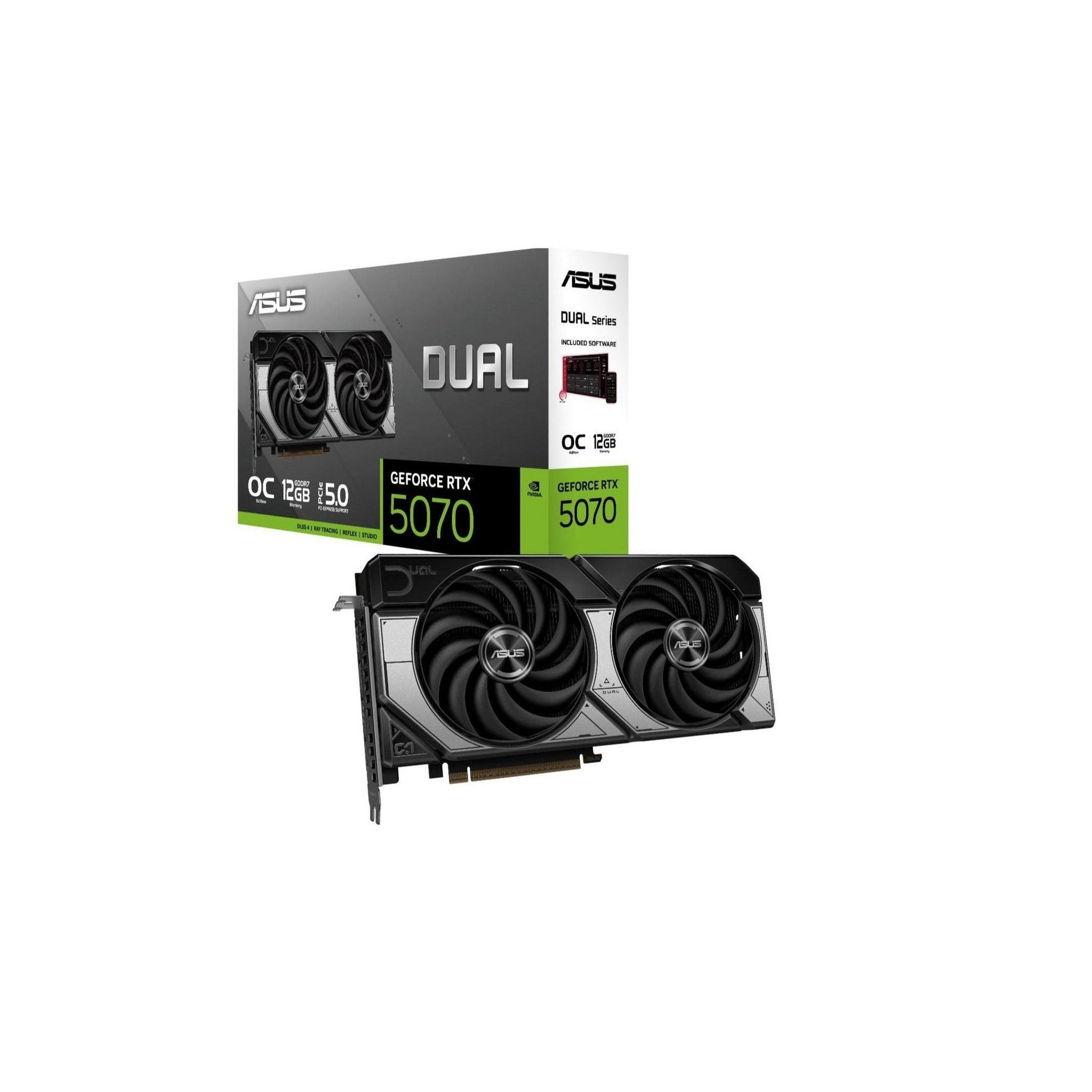 ASUS GeForce DUAL-RTX5070-O12G 12GB GDDR7 2542MHz Graphics Card