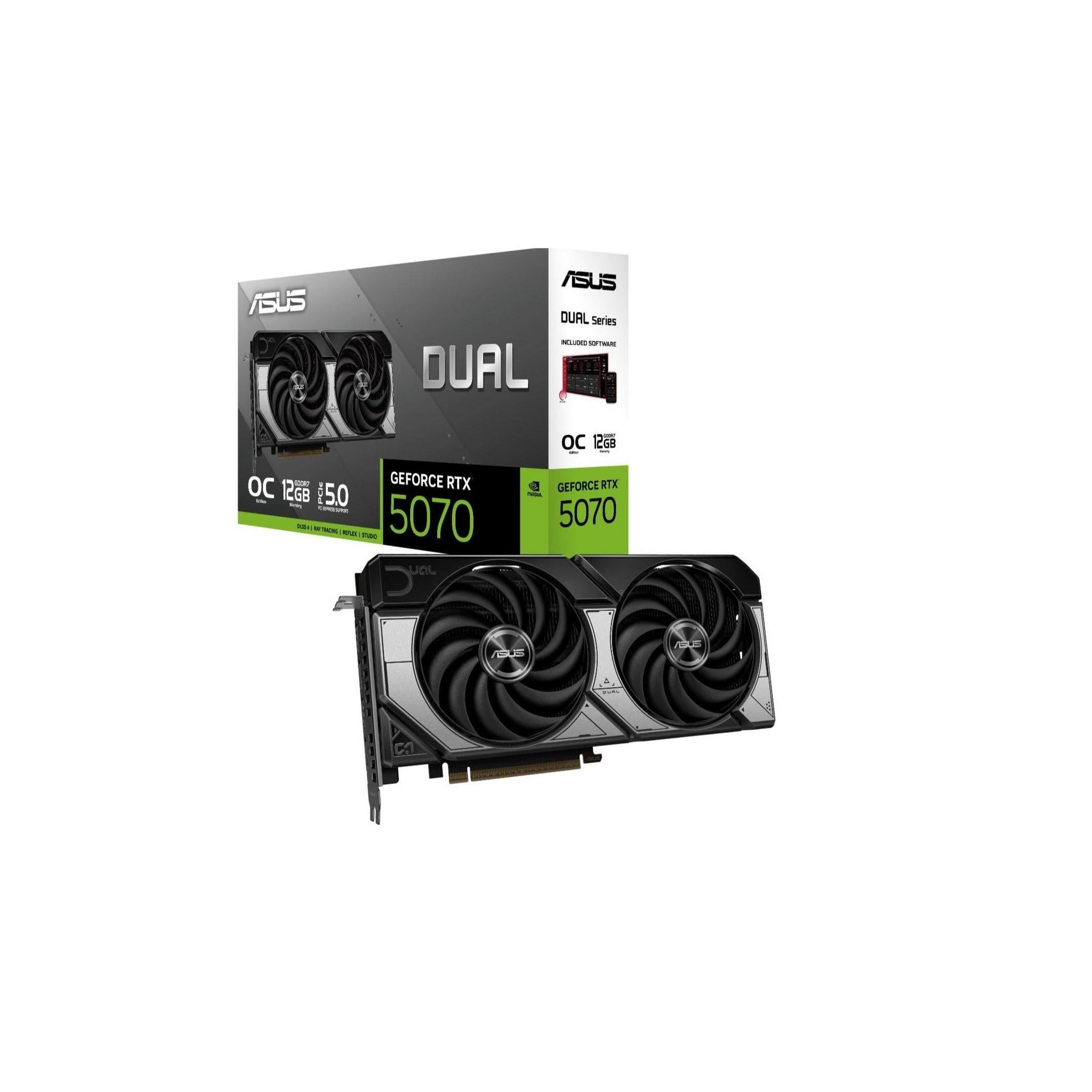 ASUS GeForce DUAL-RTX5070-O12G 12GB GDDR7 2542MHz Graphics Card