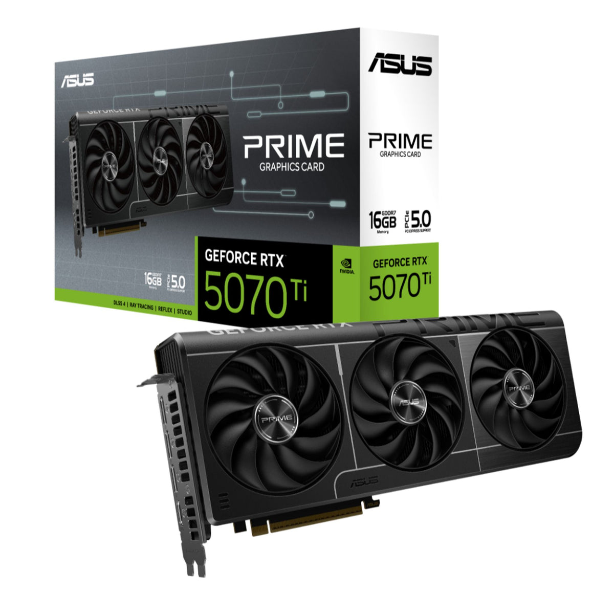 ASUS GeForce PRIME RTX5070TI 16GB GDDR7 2452MHz PCIe 5.0 Graphics Card