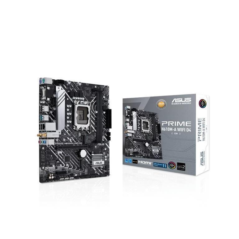 ASUS H610M-A WIFI mATX Motherboard LGA1700 2xDDR4 64GB 2xM.2 4xSATA Wi-Fi 5