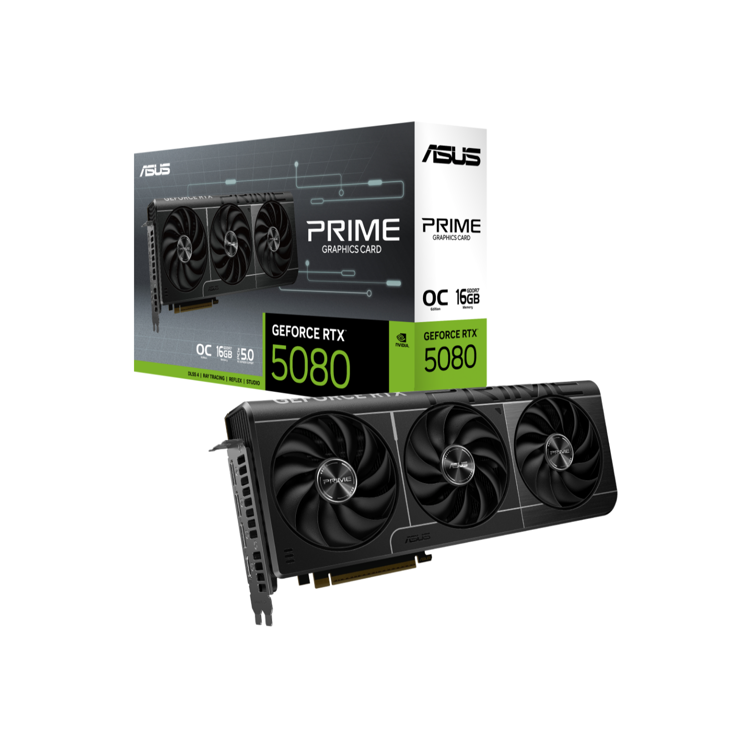 ASUS nVidia GeForce PRIME-RTX5080-O16G OC Edition 16GB GDDR7 2655 MHz Boost C...