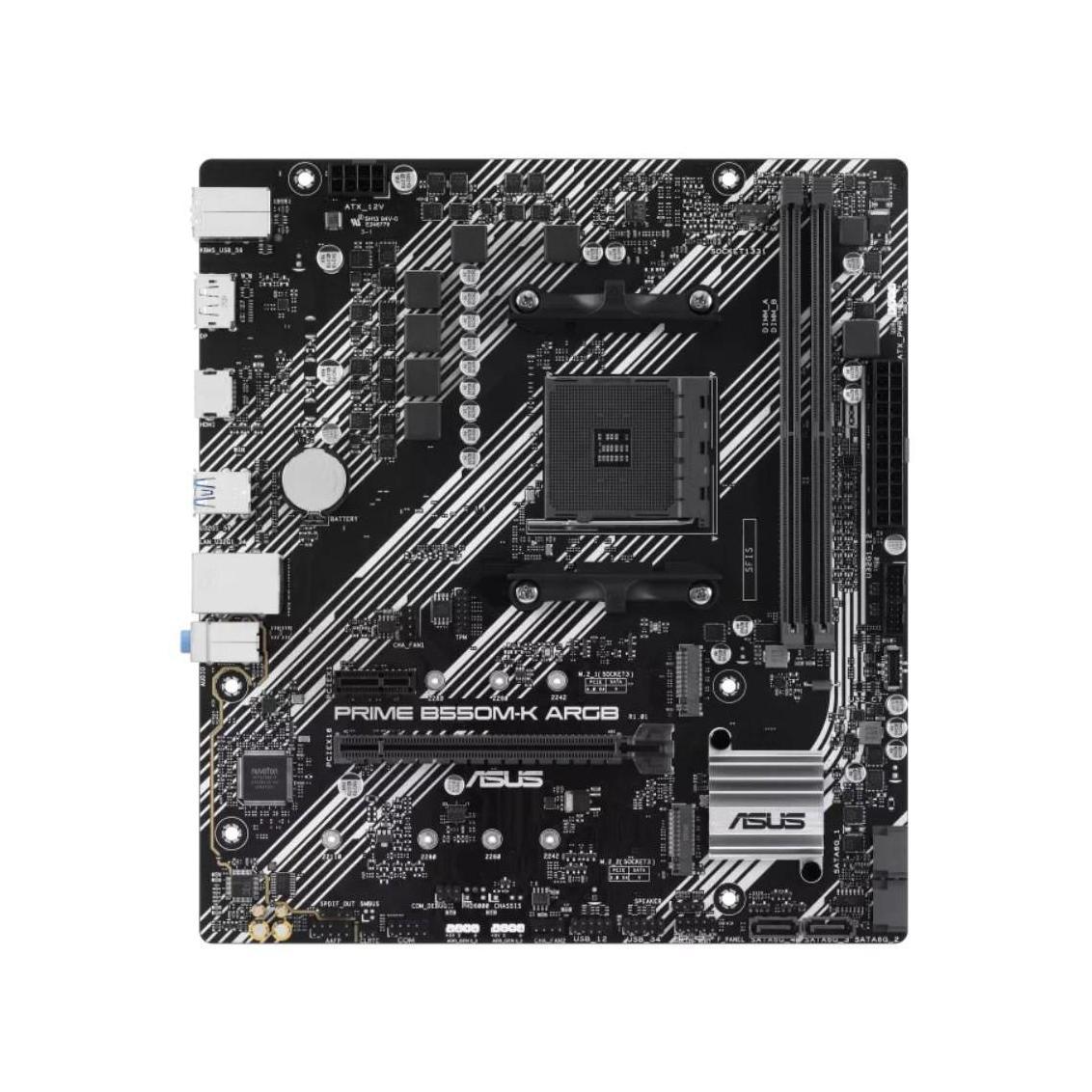 ASUS PRIME B550M-K ARGB Micro-ATX Motherboard DDR4 PCIe 4.0 Dual M.2 DP HDMI