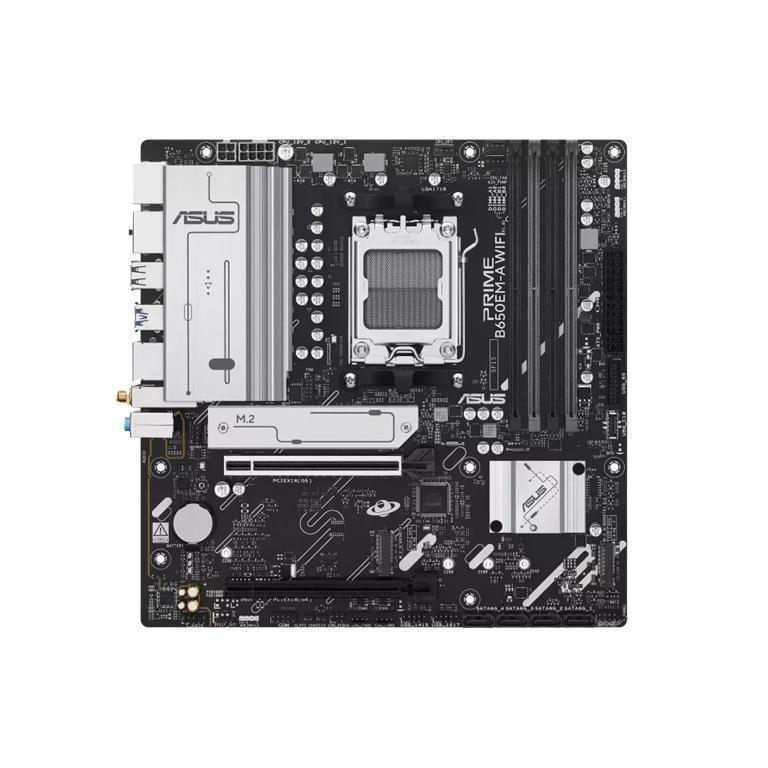 ASUS PRIME B650EM-A WIFI AM5 mATX Motherboard DDR5 256GB 3x M.2 4x SATA Wi-Fi 6