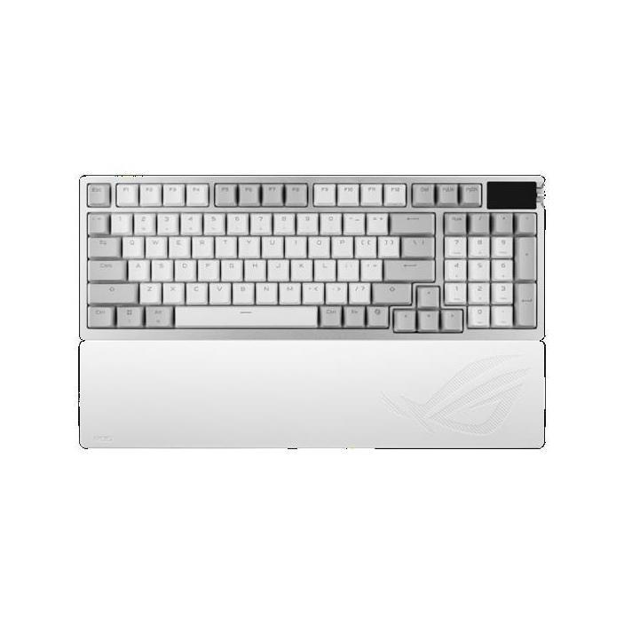 ASUS ROG AZOTH 96-Key White Gaming Keyboard ROG HFX V2 Magnetic Switches USB-C RGB Aura Sync