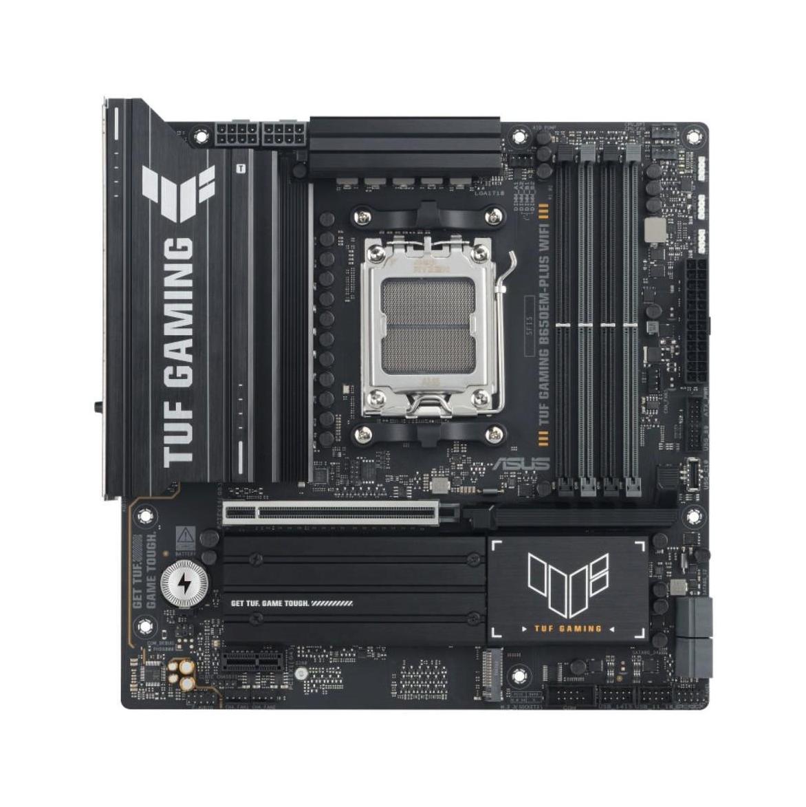 ASUS TUF GAMING B650EM-PLUS WIFI AM5 DDR5 Micro-ATX Motherboard PCIe 5.0 3x M.2 WiFi 6E