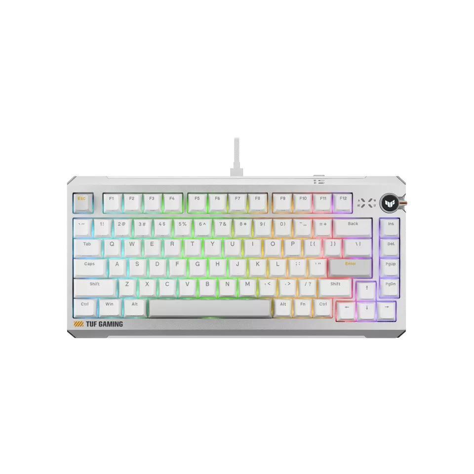 ASUS TUF Gaming K4 Magnetic White RGB Keyboard USB-C
