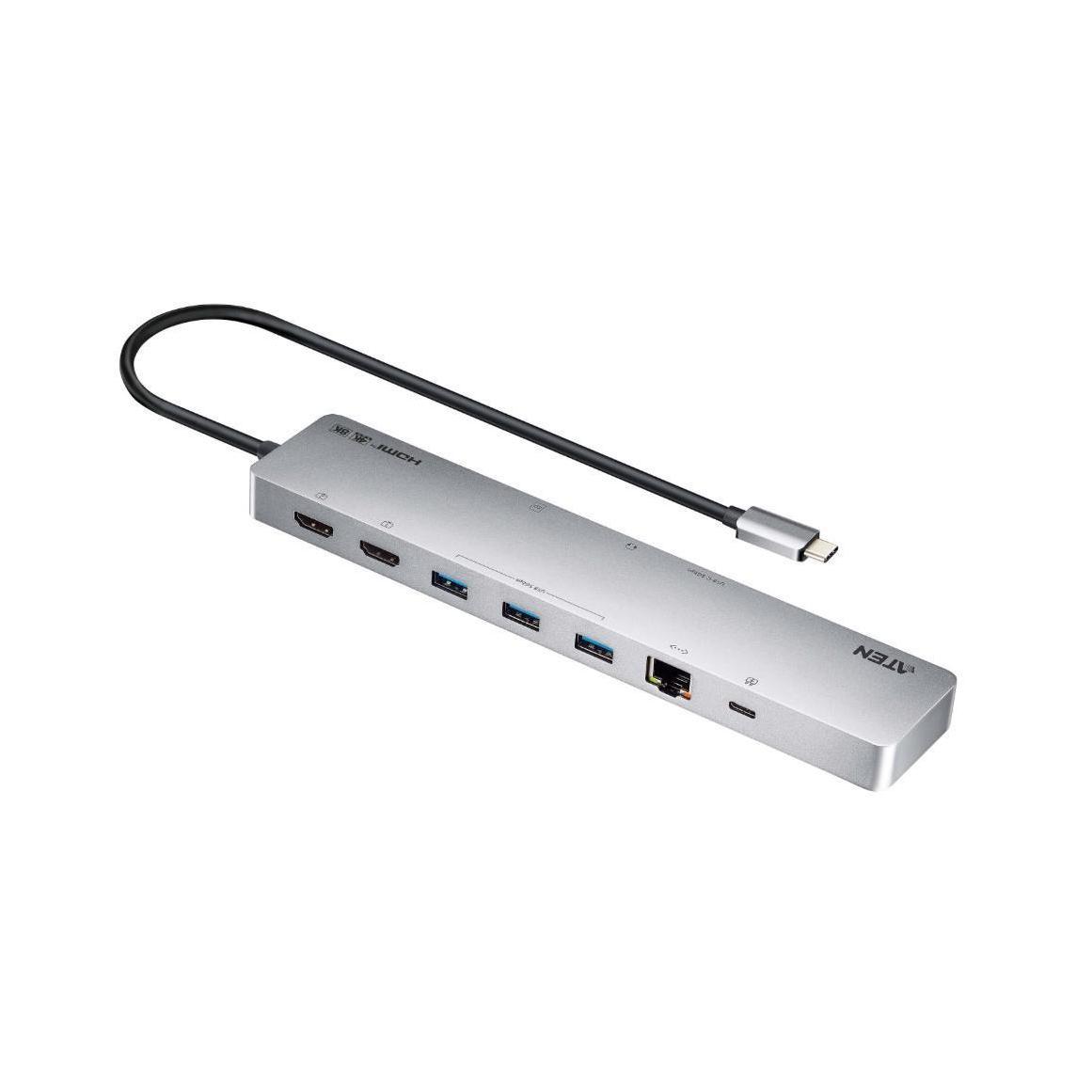 Aten 11-in-1 USB-C Multiport Dock with Power Pass-Through 2x HDMI 2x USB-C (1...