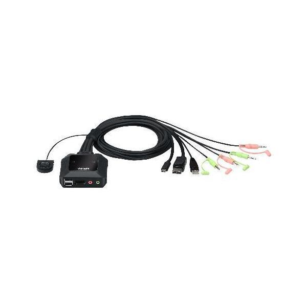 Aten 2-Port USB-C DisplayPort Hybrid KVM Switch