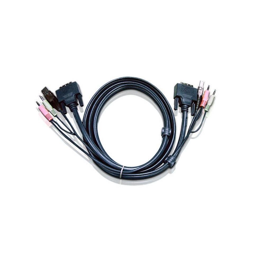 Aten 3m DVI-D Single Link KVM Cable with USB Audio
