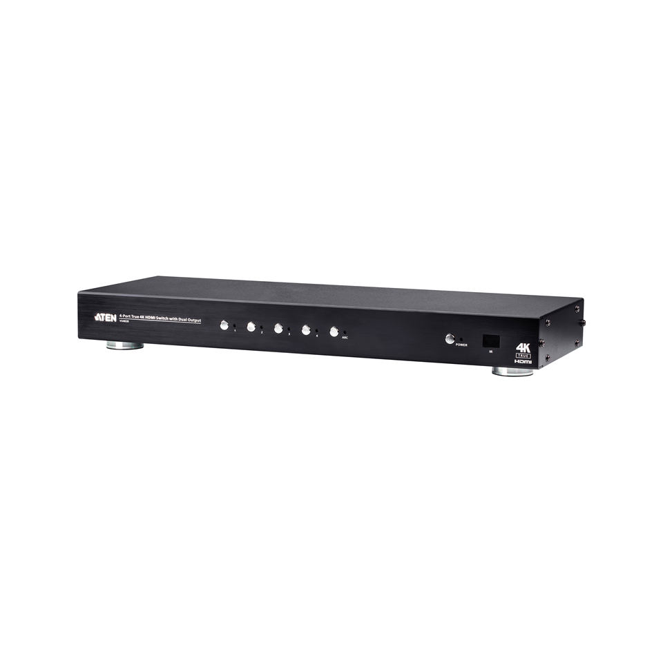Aten 4 Port Dual Output True 4K HDMI Switch select input ports via RS232 cont...