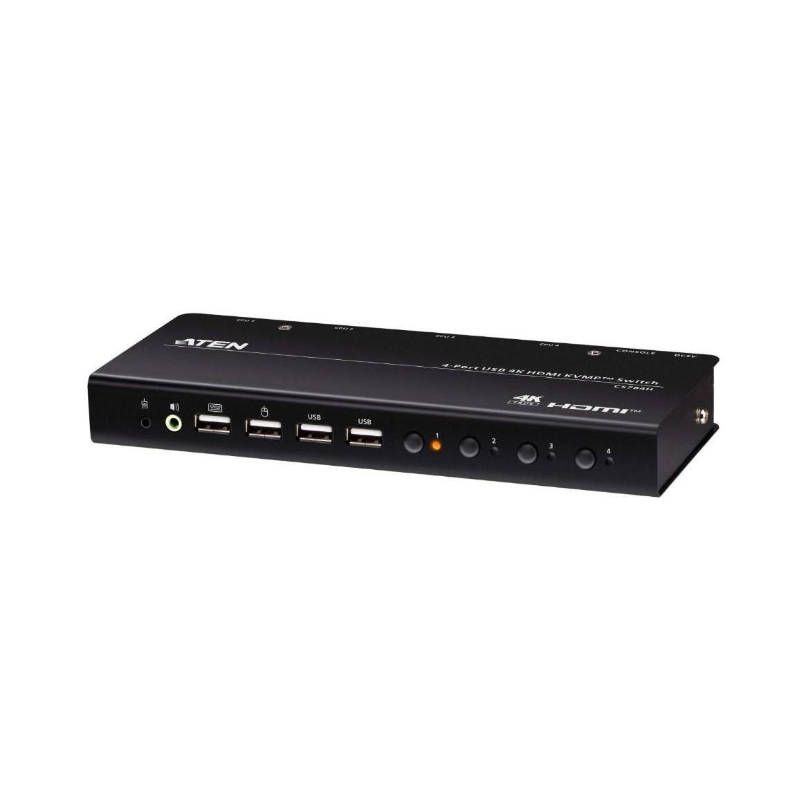 Aten 4-Port USB 4K HDMI KVMP Switch Cables Included