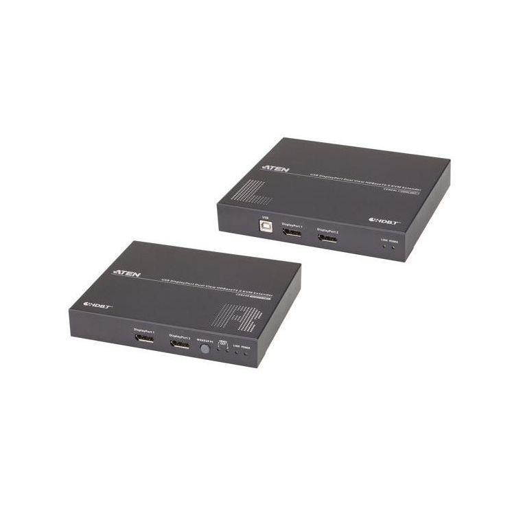 Aten CE924 USB DisplayPort Dual View HDBaseT KVM Extender 4K@100m ESD Protected