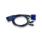 Aten Compact 2-Port KVM Switch VGA Audio Hotkey Select