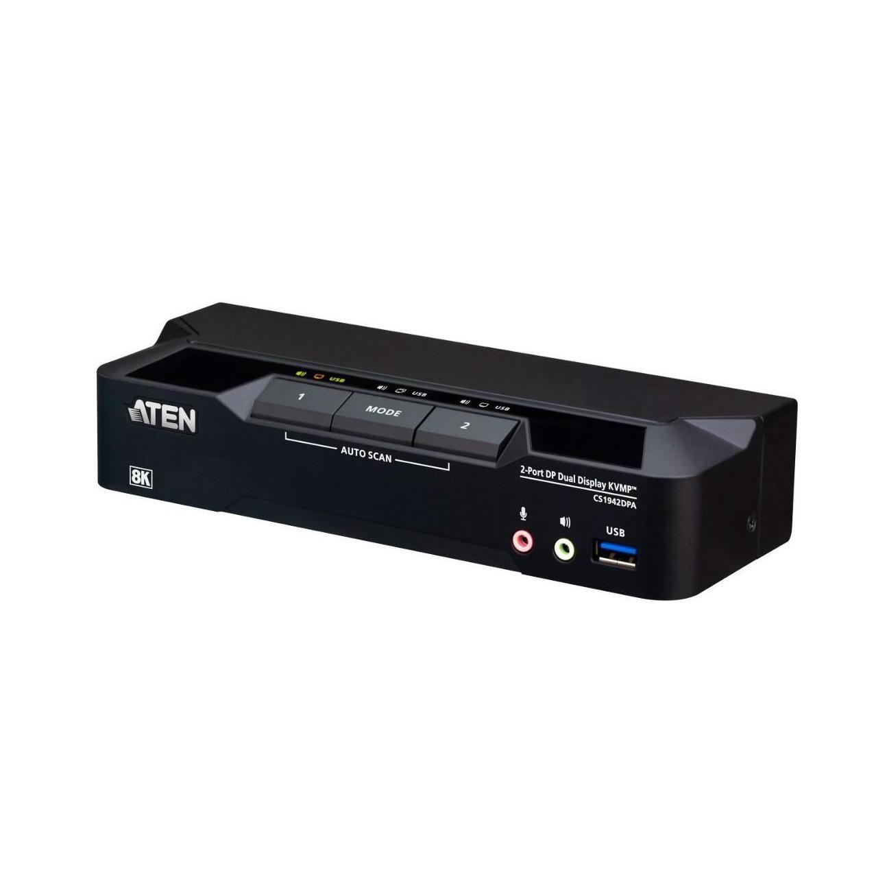 Aten Desktop 2-Port USB 3.0 DisplayPort Dual-Display KVMP Switch 8K