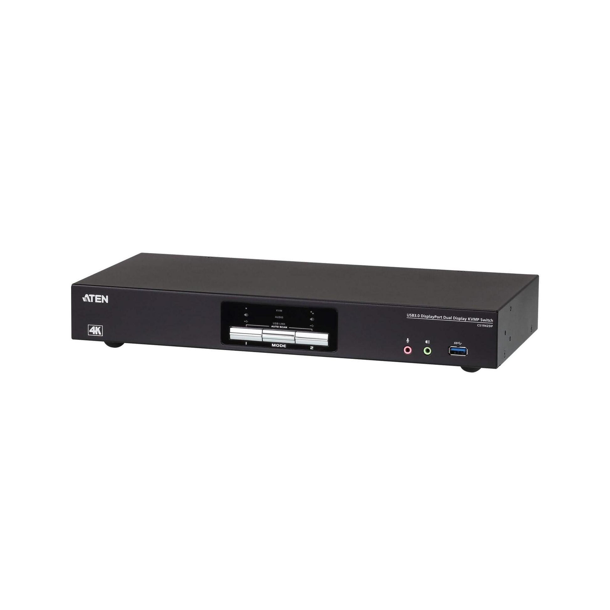 Aten Desktop KVMP Switch 2 Port Dual Display 4K DisplayPort Audio Cables Included