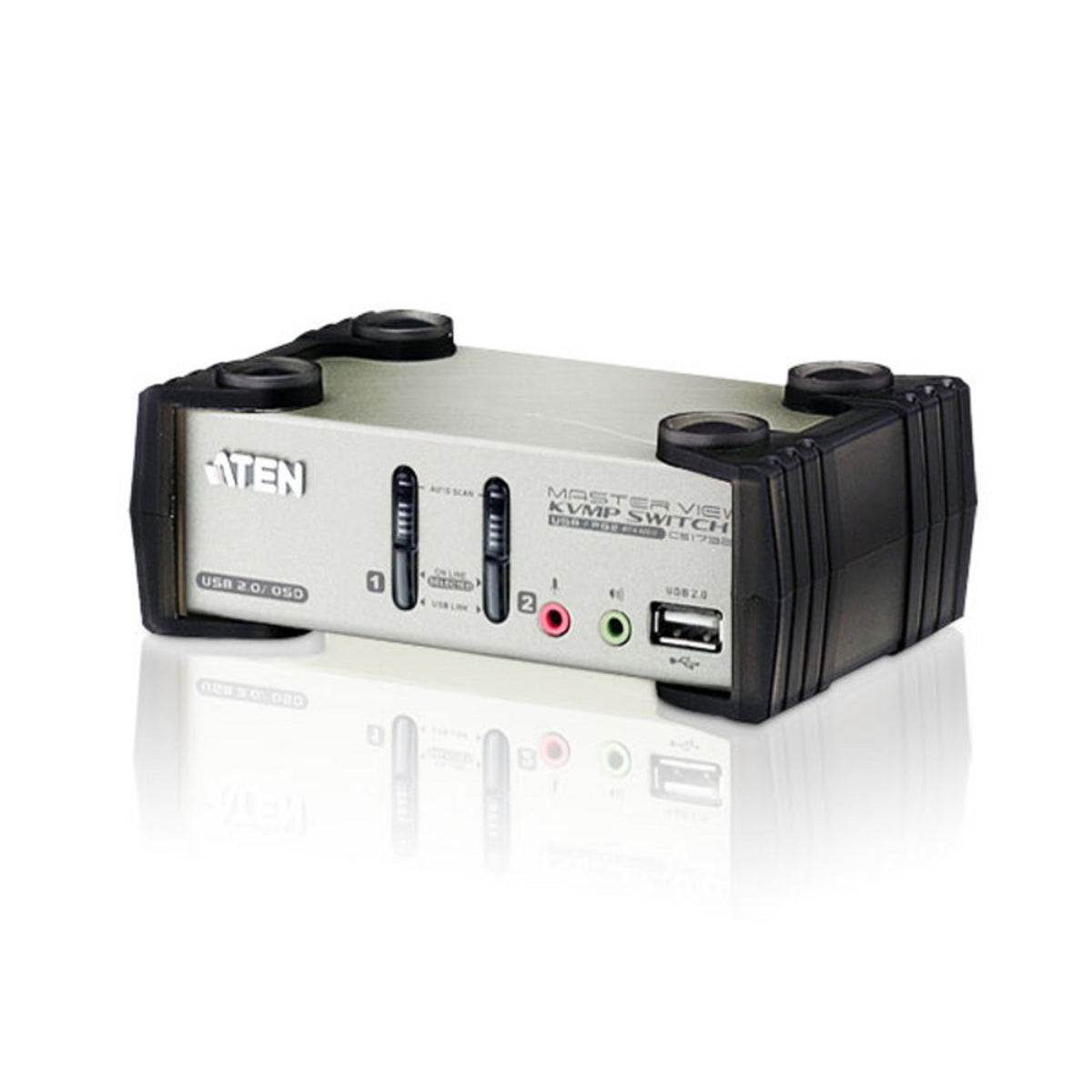 Aten Desktop KVMP Switch 2 Port Single Display VGA Audio Cables Included
