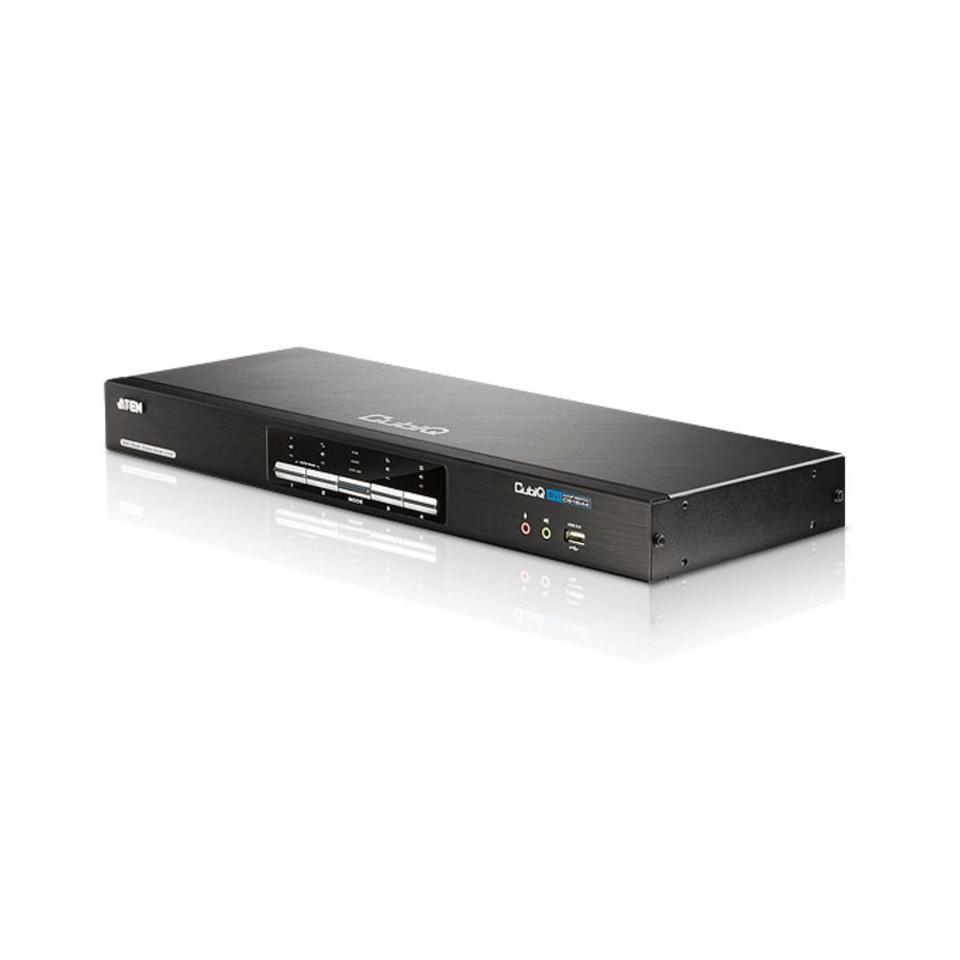 Aten Desktop KVMP Switch 4 Port Dual Display DVI Dual Link w/ audio 2x Custom...
