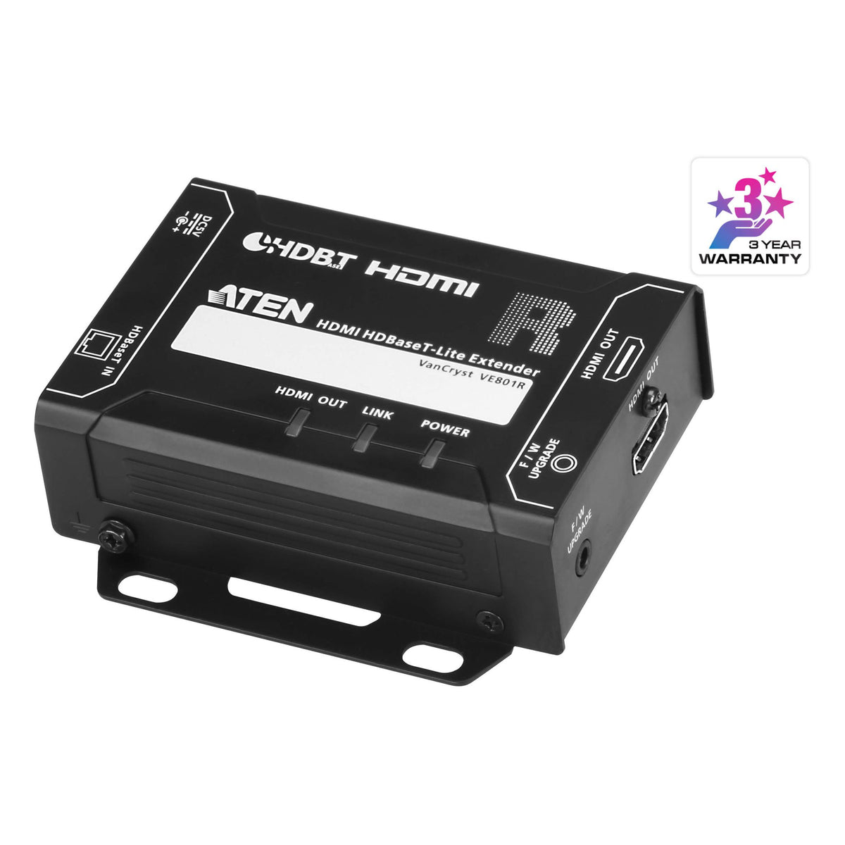 Aten HDMI HDBaseT-Lite Receiver supports 1080p @ 70m and 4096 x 2160 @ 30 HZ
