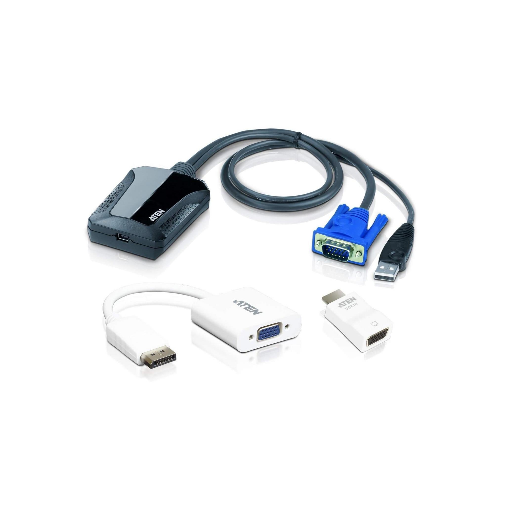 Aten Laptop USB KVM Console Crash Cart Adapter IT Kit