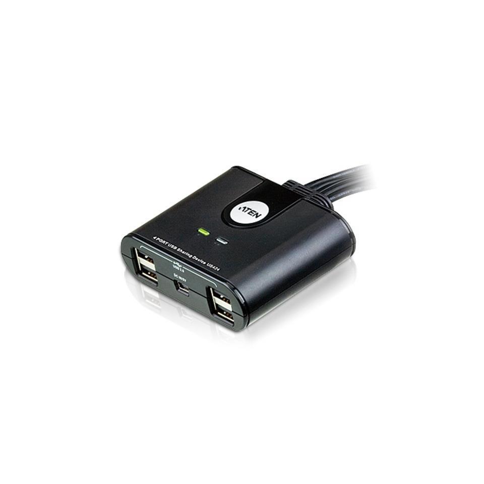 Aten Peripheral Switch 4x4 USB 2.0 4x PC 4x USB 2.0 Ports Remote Port Selecto...
