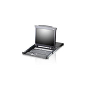Aten Rackmount KVM Switch Single Rail 8 Port VGA PS/2-USB w/ 17" LCD Display ...